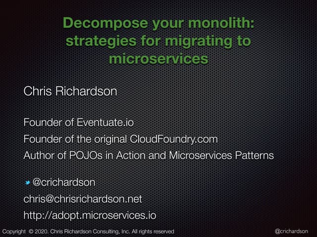 Decompose your monolith: strategies for migrating to microservices (Tide)