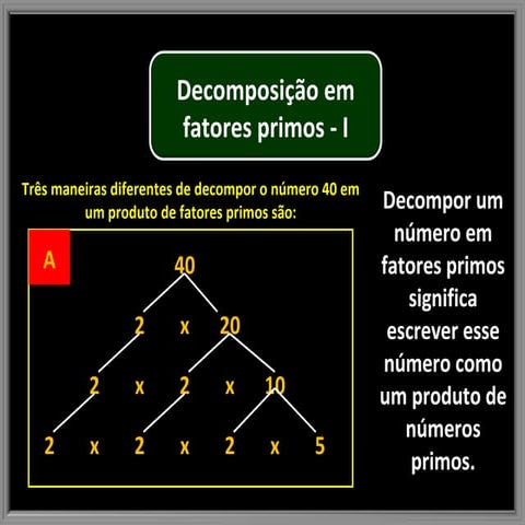Decomposição em fatores primos | PPS
