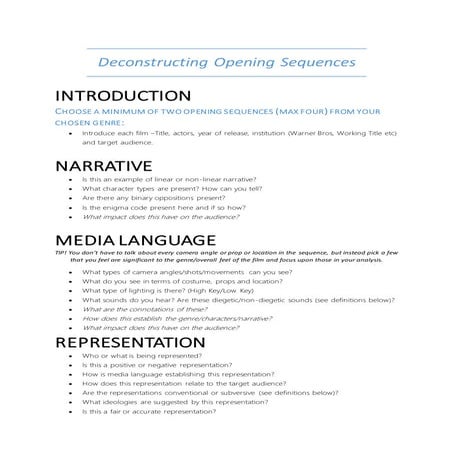 Deconstructing an opening sequence