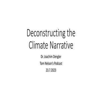 Deconstruction climate narrative a Power point slide