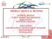 DEC & OpenMarket "Mobile giving and...