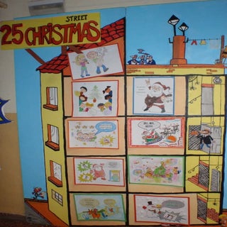 Decoración entrada del Cole