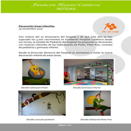 Decoración áreas infantiles FHC