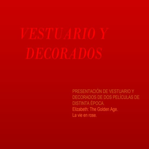 Decorados y presentacion