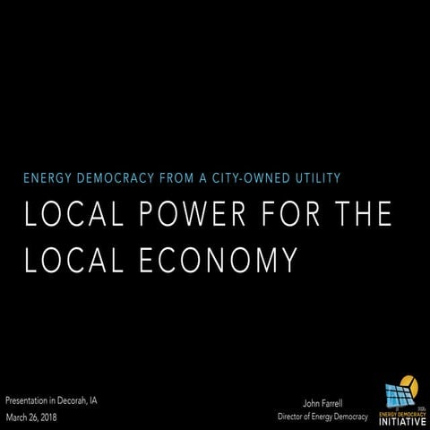 Local Power for Decorah, Iowa