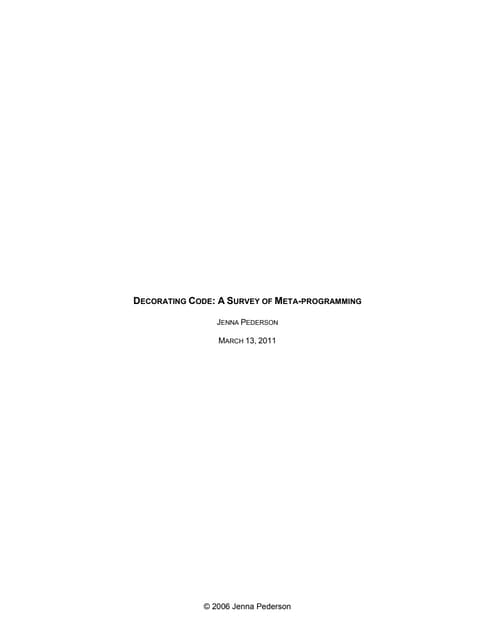 Decorating code (Research Paper)