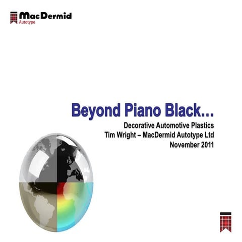 Beyond Piano Black - Decorative Automotive Plastics