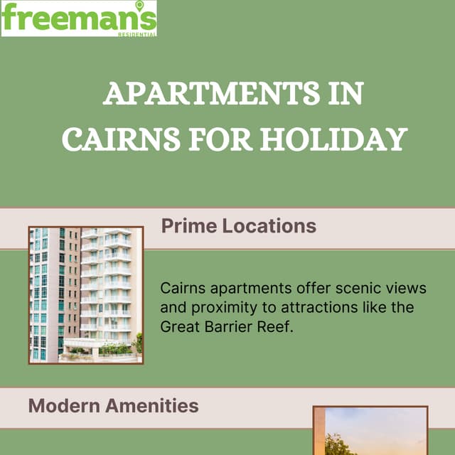 Apartments in Cairns for Holiday Freemans Residential PDF