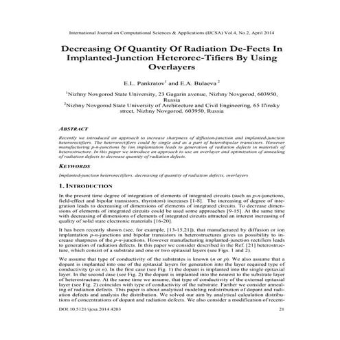 Decreasing of quantity of radiation de fects in