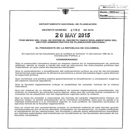 Decreto 1082 de 2015