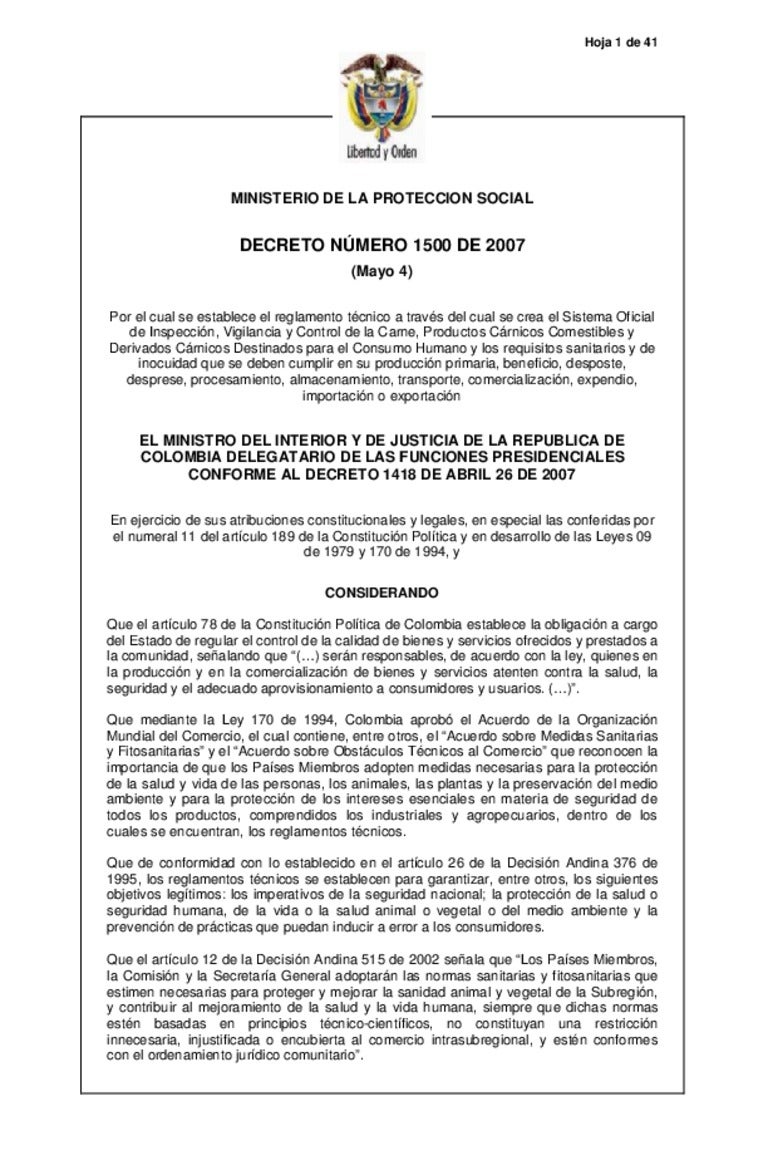 Decreto 1500