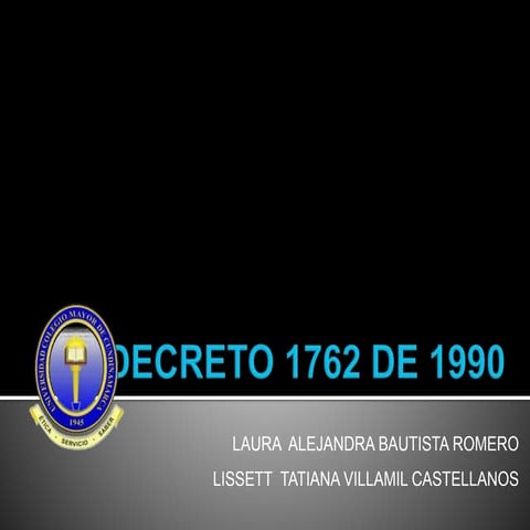 Decreto 1762 de 1990