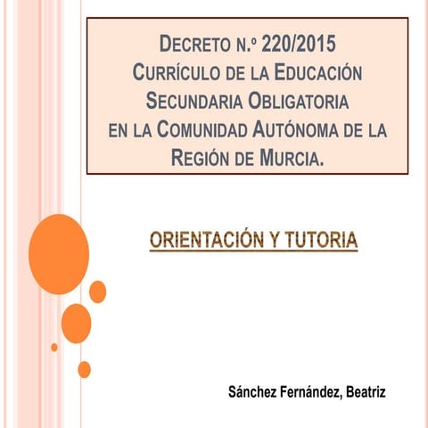 Decreto 220 orientacion y tutoria
