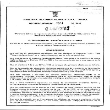 Decreto 2364 de 2012