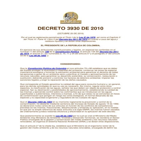 Decreto 3930 2010