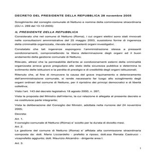 Decreto del presidente della repubb...