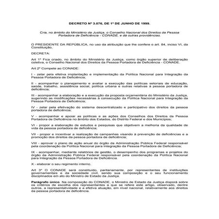 Decreto Federal   3076/99