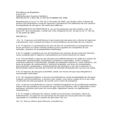 Decreto Federal   5904/06