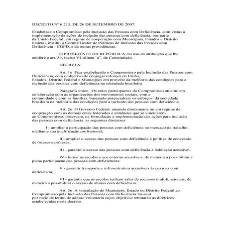 Decreto Federal   6215/07