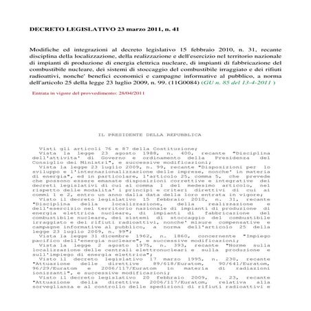 Decreto legislativo 41 2011