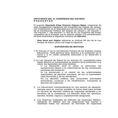 DECRETO SISTEMA INTEGRAL DE URGENCIAS MEDICAS (SAMU DE JALISCO)