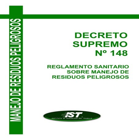 Decreto supremo DS 148 (CHILE) | PDF