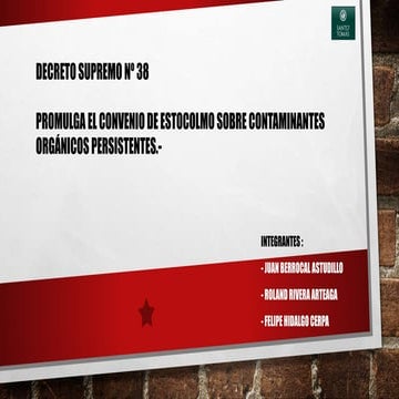 Decreto supremo nº 38 | PPT