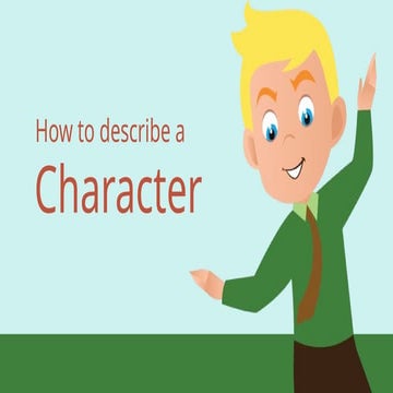 how to describe character if you will write a descriptive text | PPT