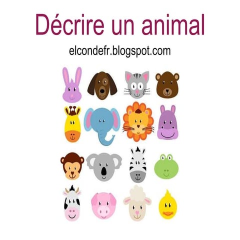 Décrire un animal 