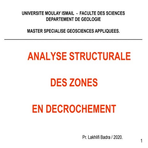 Analyse structurale des zones de decrochement | PDF