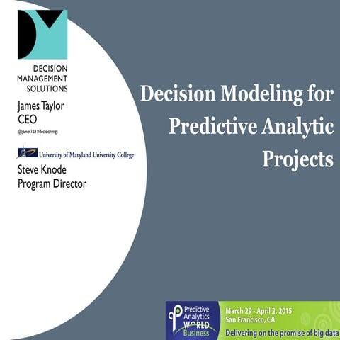 Case Study UMUC - Decision Modeling for Predictive Analytic Projects - Predic...