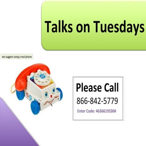 December 2010 Talks on Tuesdays