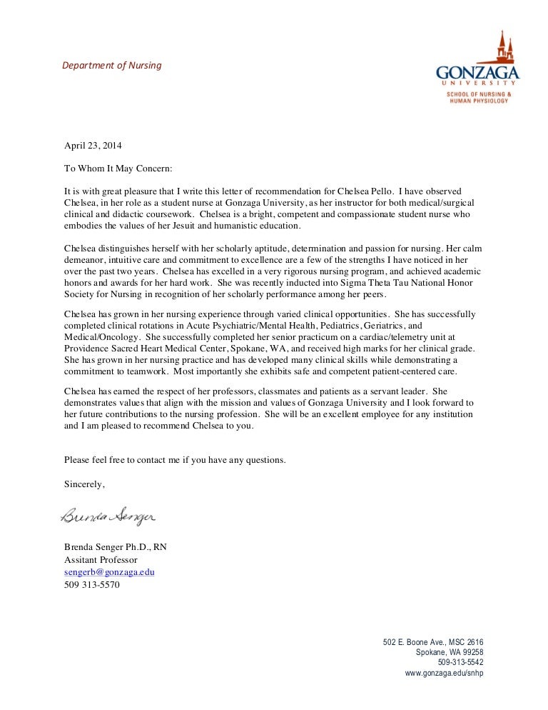 Letter Of Recommendation