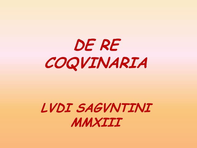 De de coquinaria