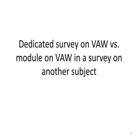 Dedicated survey vs. module