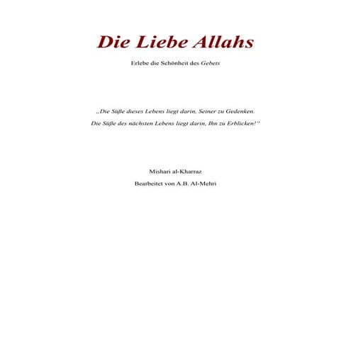 De die liebe allahs neu