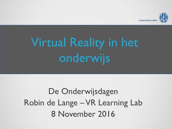 De diepte in met virtual reality