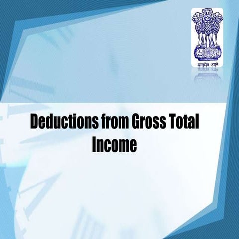 Deductions from gross total income