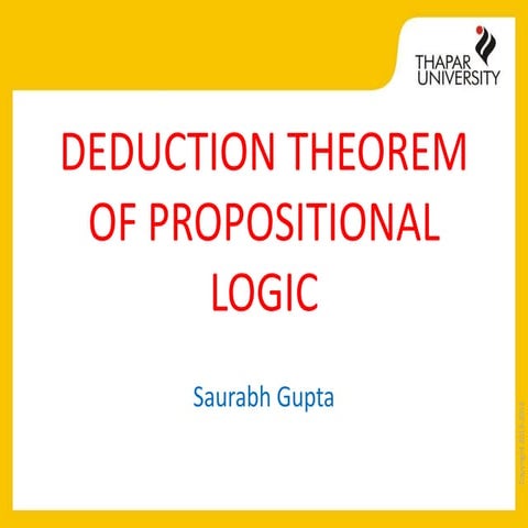 Deduction theorem of propositional logic