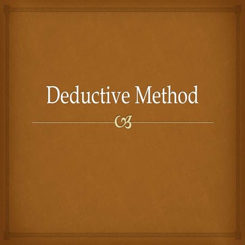 Deductive method