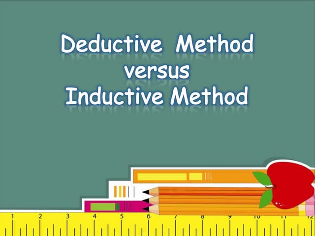 Deductive and inductive method of teching