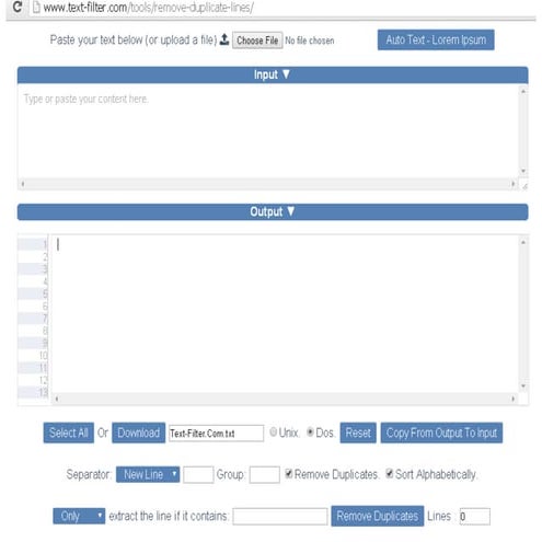 Deduplication - Remove Duplicate