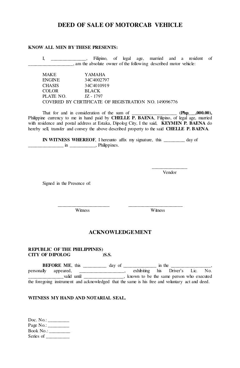 deed of sale