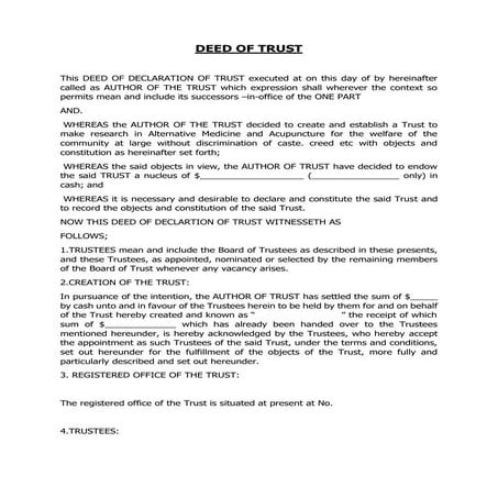 DEED OF TRUST | PDF