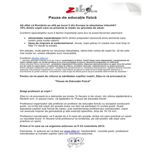 Pauza de educatie fizica