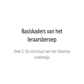 Deel 2 structuur van het vlaamse on...