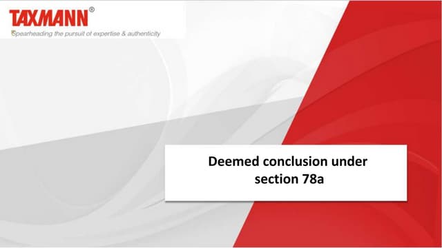 Deemed conclusion under section 78a