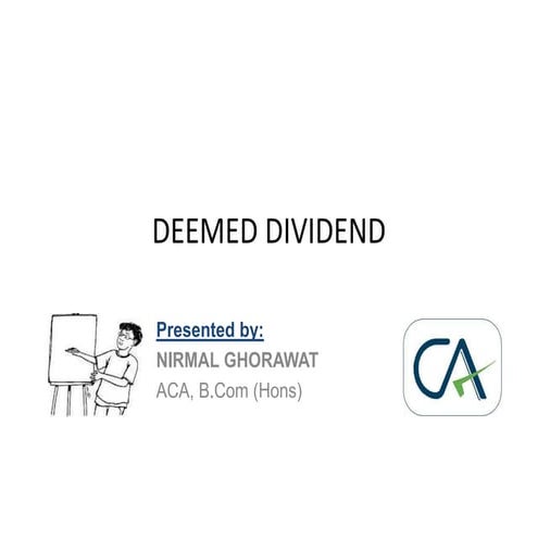 Deemed dividend by ca nirmal ghorawat