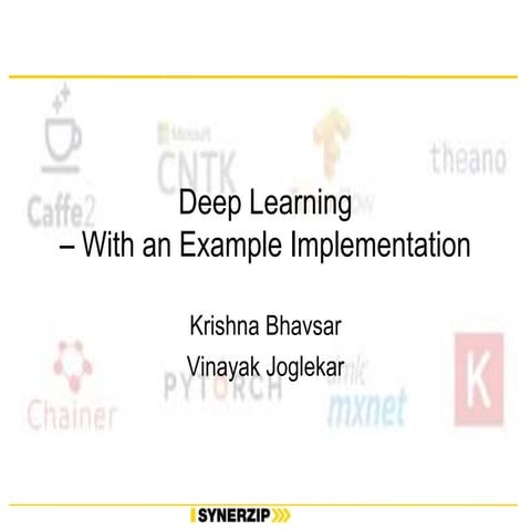 Machine Learning Vs. Deep Learning – An Example Implementation | PPT