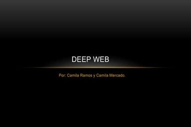 Deep web-camila